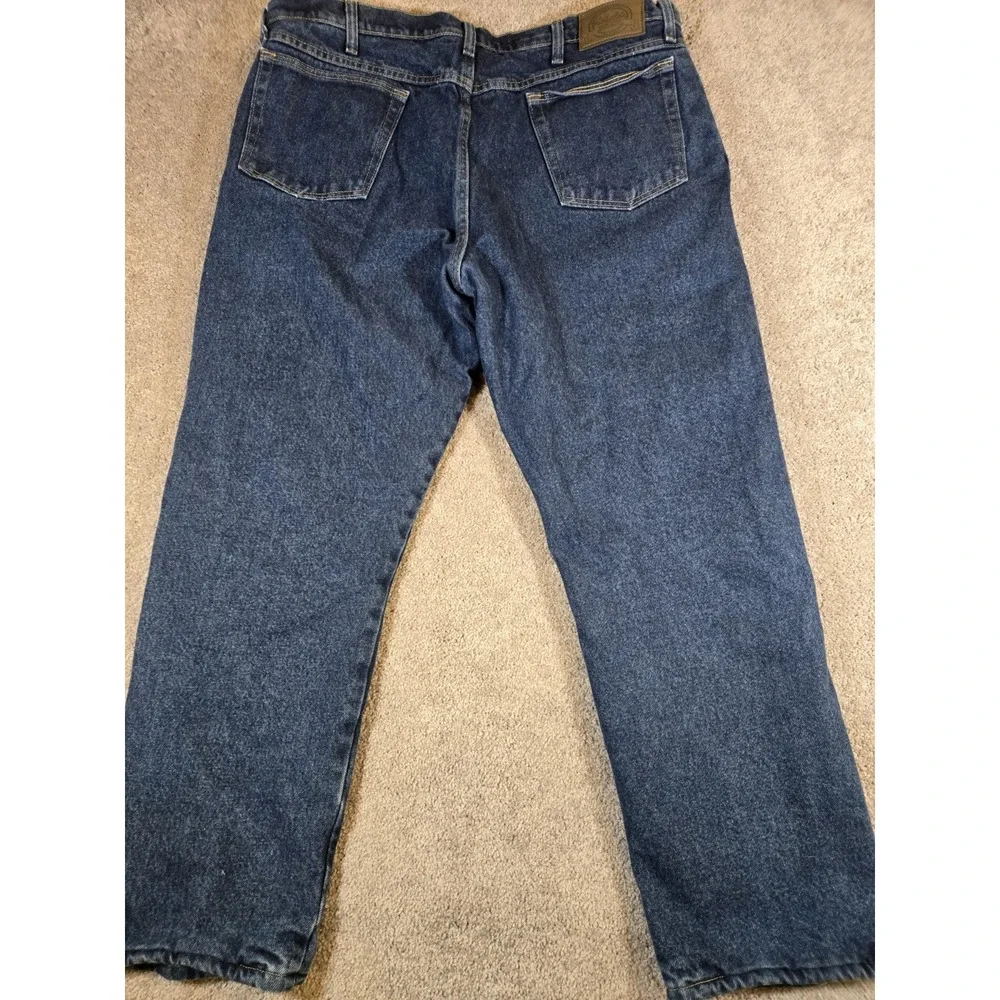 Cabela's Roughneck Jeans Mens 38x30 Red Fleece Lined Straight Denim‎